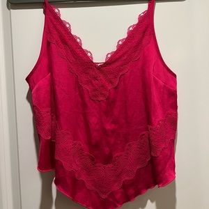 Free People V-Neck Satin Tank